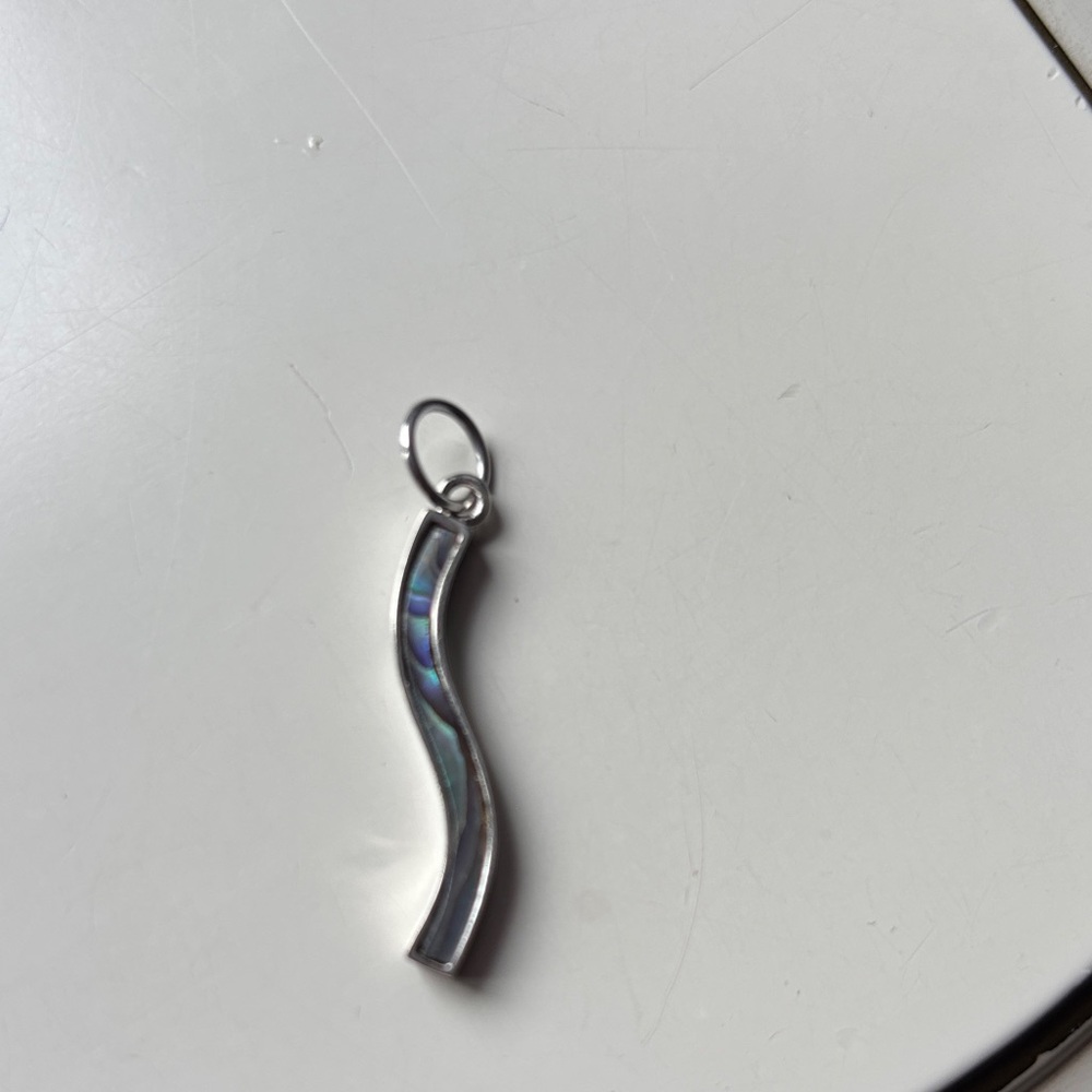 Silver Wave Necklace Pendant